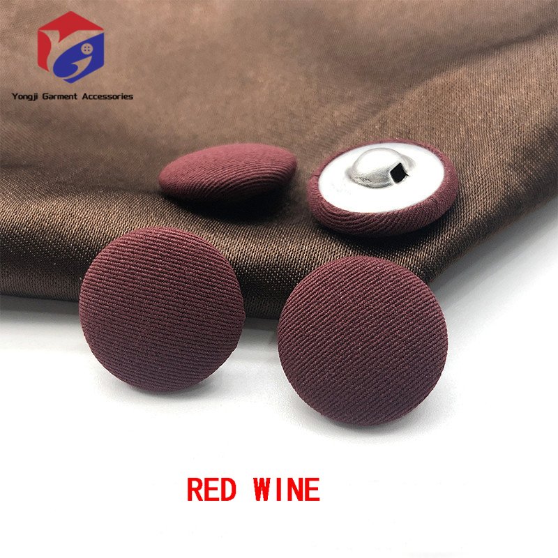 Buttons For Women Fabric Covered Satin Trim Buttons with Metal Shank Button For Children Kids Clothing Wedding Manufacture