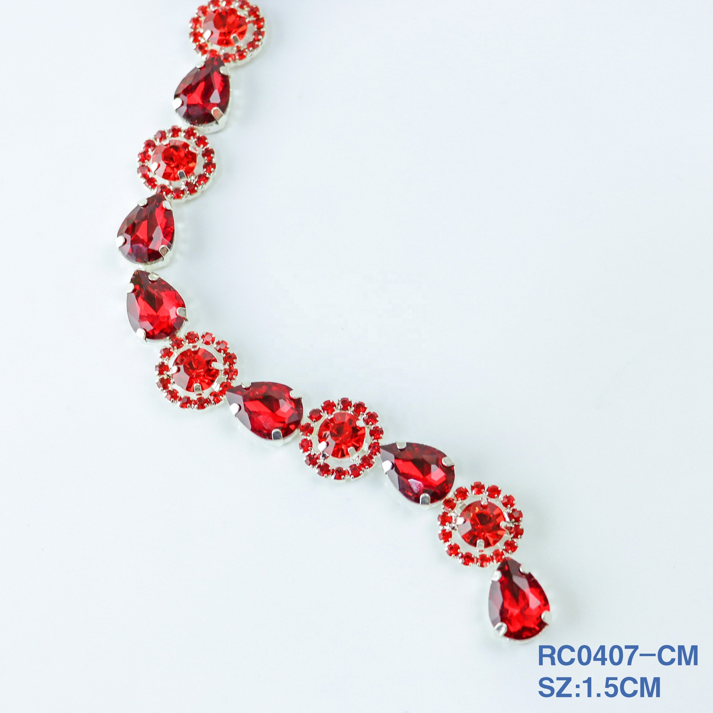 Garment high quality use custom design rhinestone trimming applique for clothes accessories