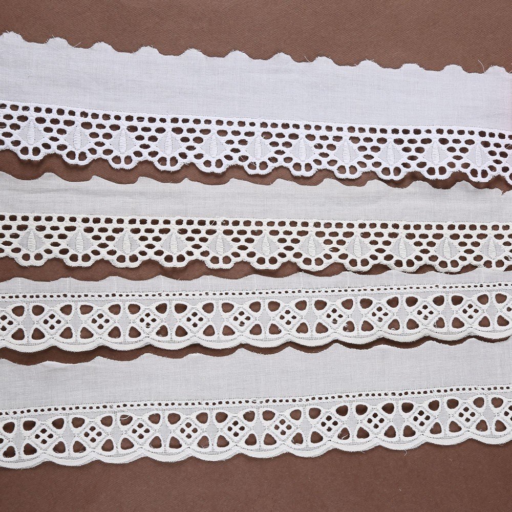 White Cotton Crochet Lace Trim for Garment