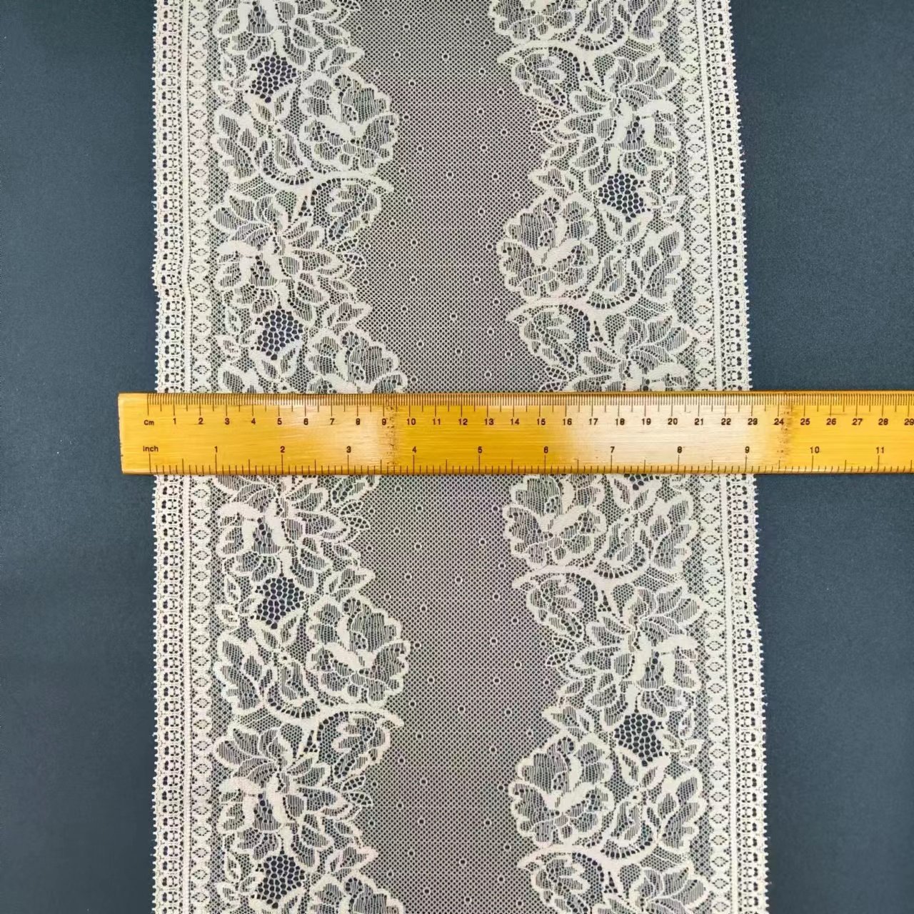 Women's Bra Material Underwear Roll Elastic Fabric Voile Nylon Spandex Lace Trim Custom Width Tulle High Stretch White