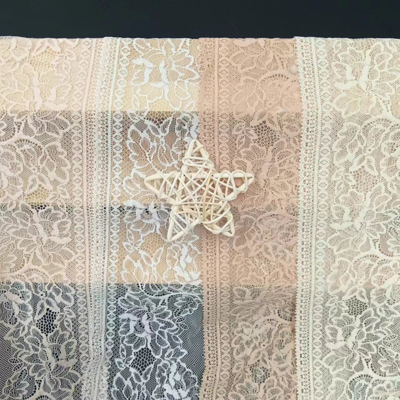 Women's Bra Material Underwear Roll Elastic Fabric Voile Nylon Spandex Lace Trim Custom Width Tulle High Stretch White