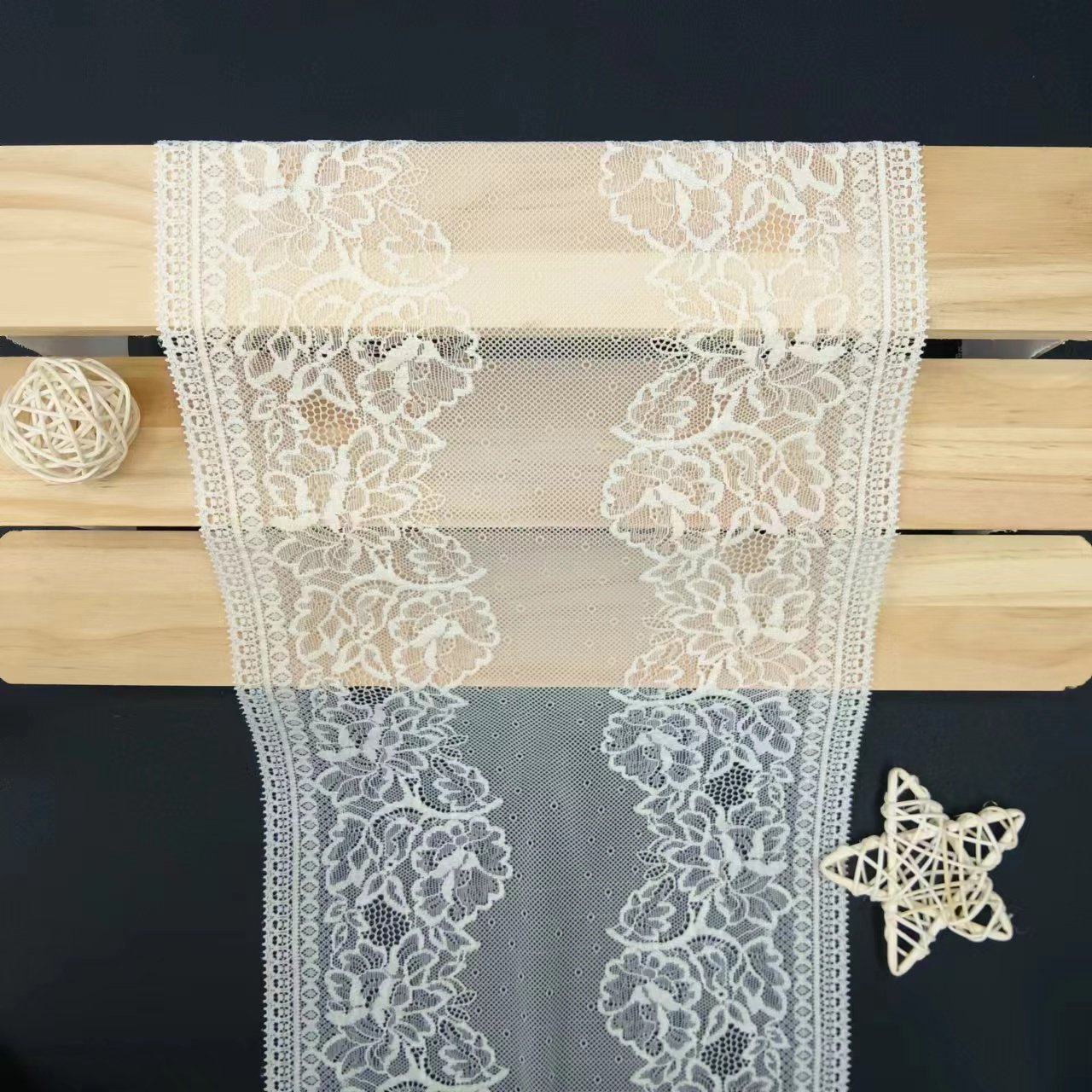 Women's Bra Material Underwear Roll Elastic Fabric Voile Nylon Spandex Lace Trim Custom Width Tulle High Stretch White