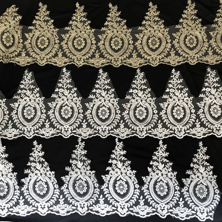 Lot Stock Gold Silver Metallic Yarn Lace Gold And Sliver Color Guipure Lace Trim