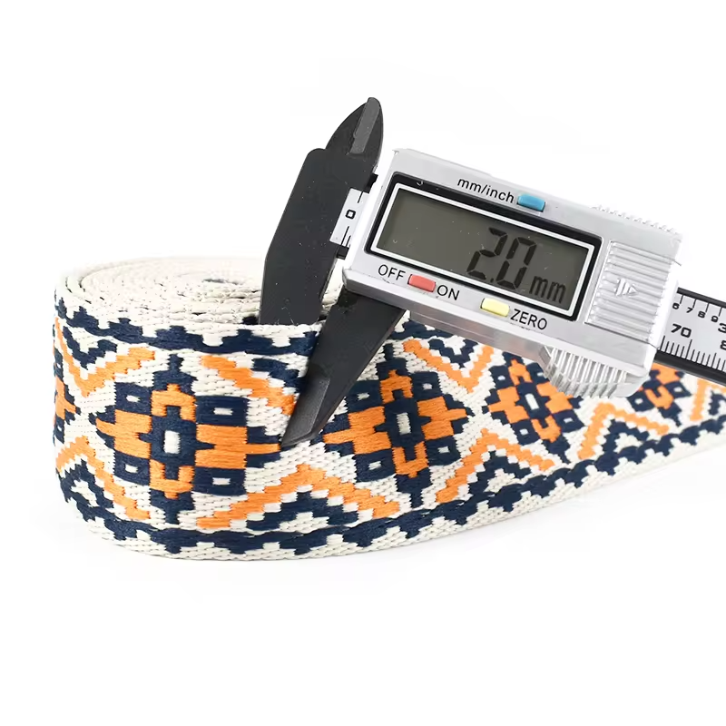 38MM Ethnic Jacquard Fabric Diamond Pattern Trim Ribbon Vintage Embroidery Webbing Ribbon For Clothes Bag