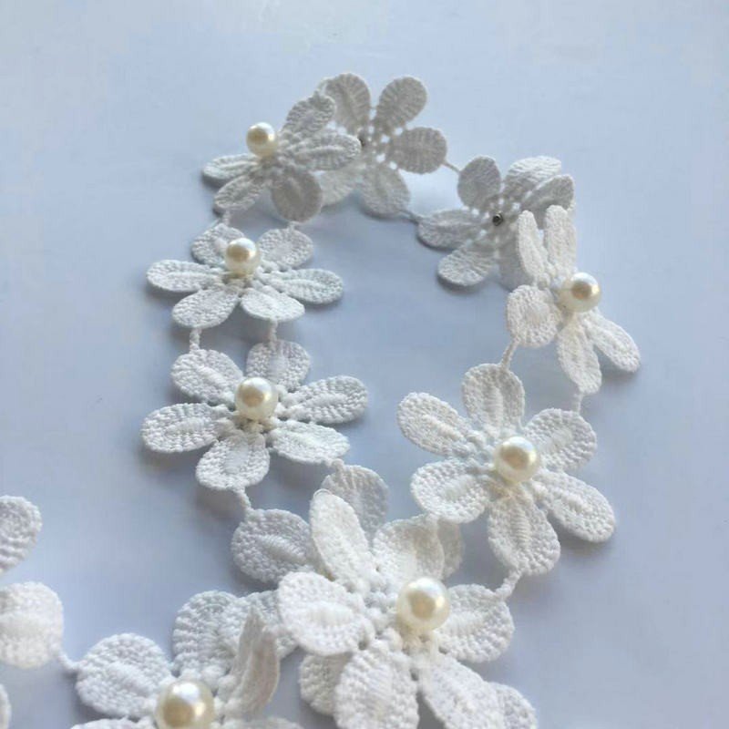hot sale Wholesale fancy polyester embroidery lace trimming