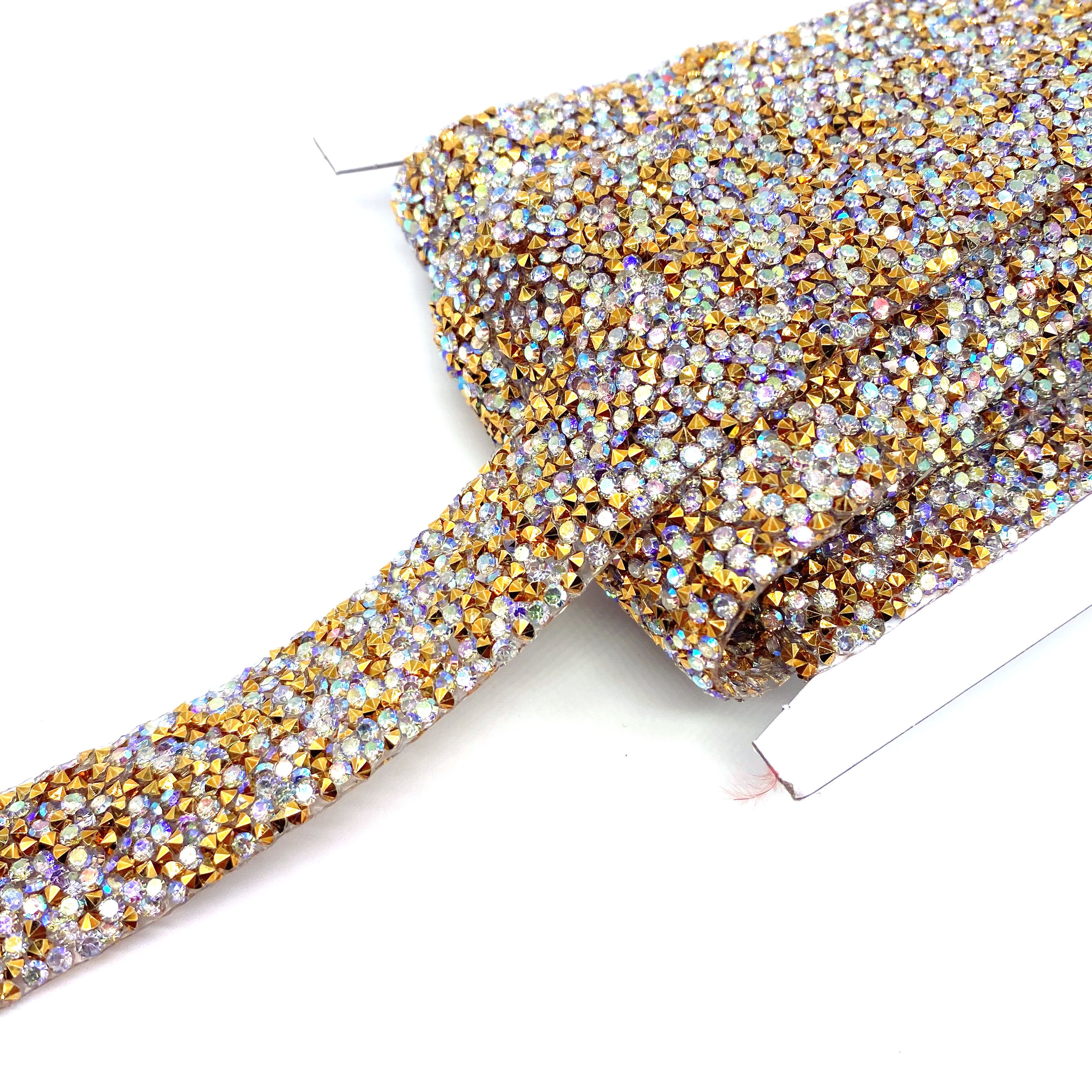 Wholesale Hot Carnival Costumes Crystal Diamond Tape Trimming Rhinestone Trims For DIY Shoes Garment Accessories