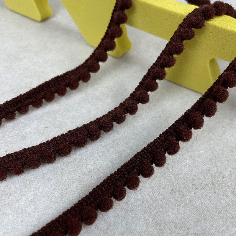 Manufacturer Garment Decorative Nylon Tassel Lace Trim Pom Pom Fringe