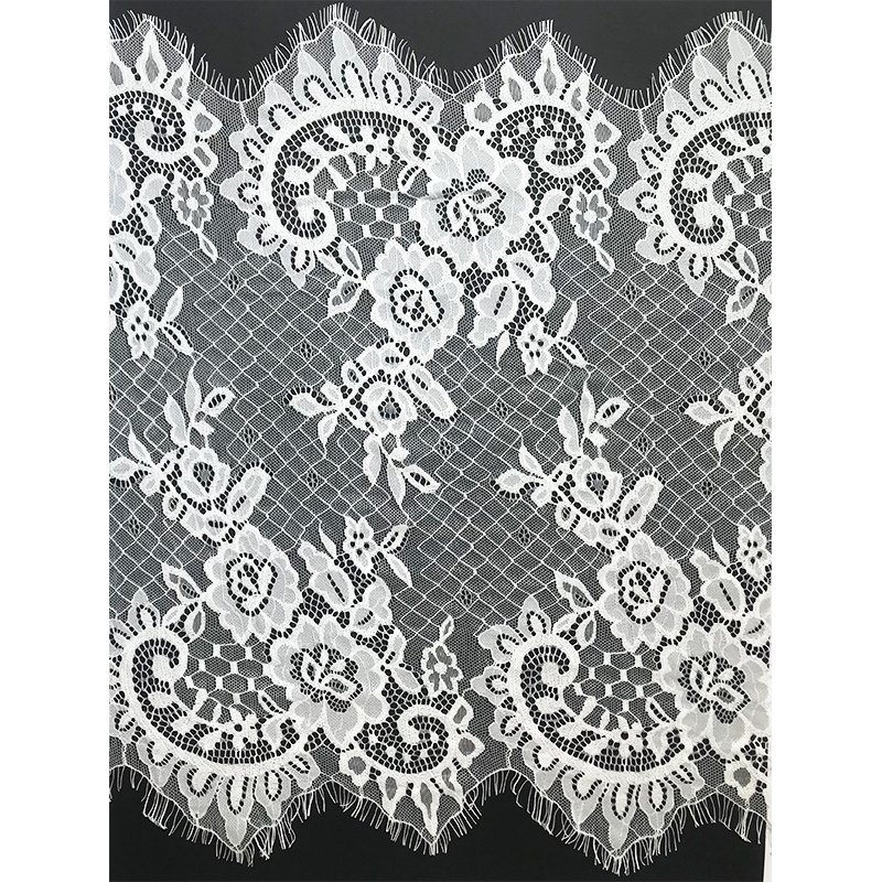 White lingerie stretch French lace trim for sexy lingerie