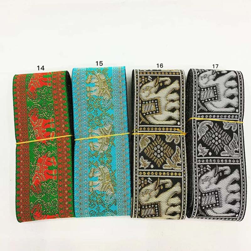 5cm curtain sewing material clothes accessories flower pattern jacquard lace ribbon costume textile ethnic edge webbing trims