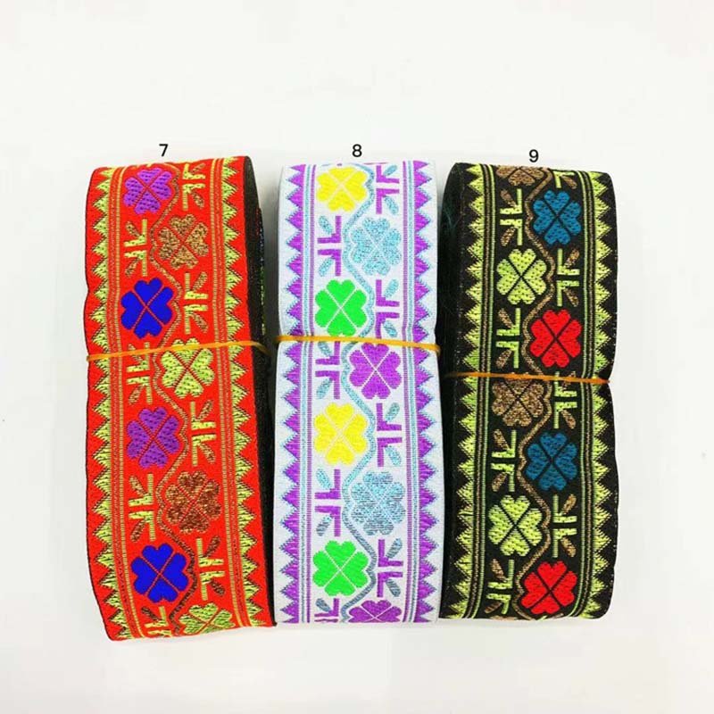5cm curtain sewing material clothes accessories flower pattern jacquard lace ribbon costume textile ethnic edge webbing trims