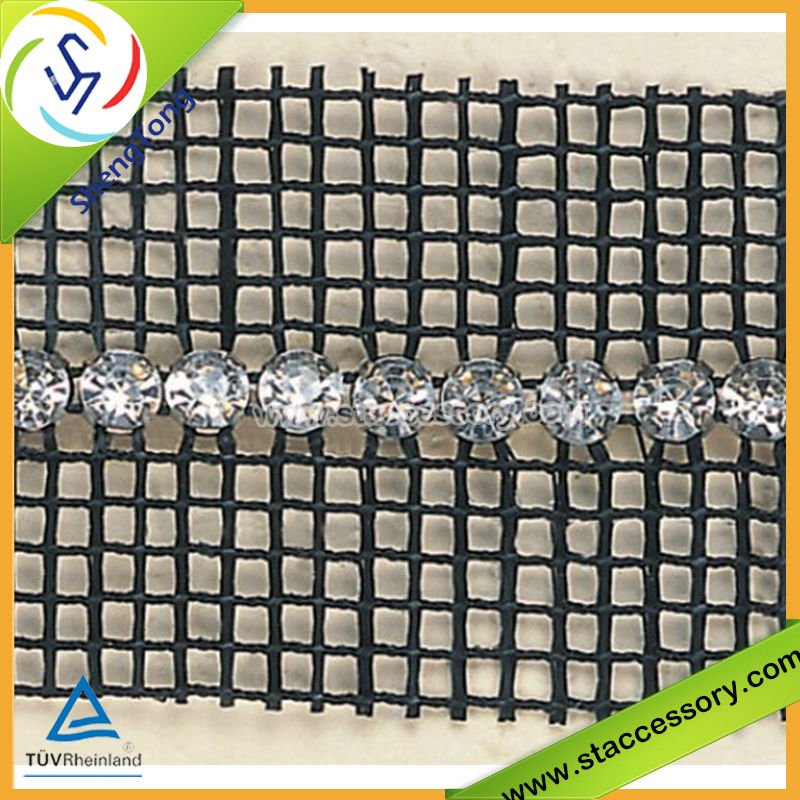 sew on rhinestone trim crystal strip rhinestone trimming metal mesh lace rhinestone crystal trim