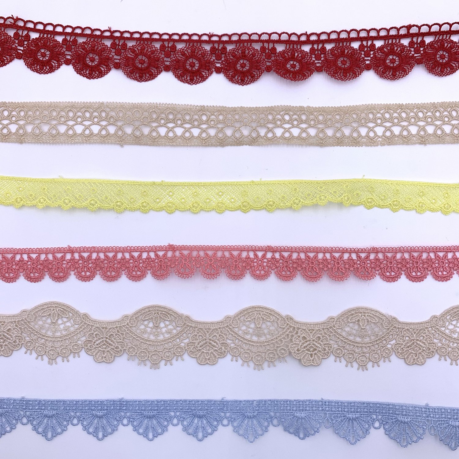 Wholesale Luxury Colors Polyester Renda Fashion Fancy Guipure Lace Trim