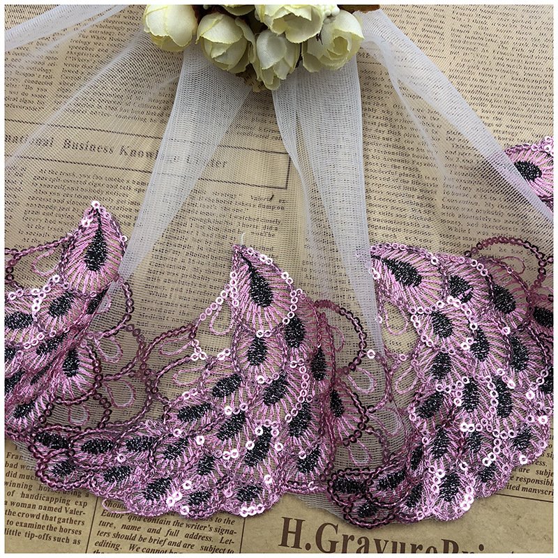 Supply Sequins New Embroidery Lace Water-soluble Lace High-end Car Clothing Accessories trim