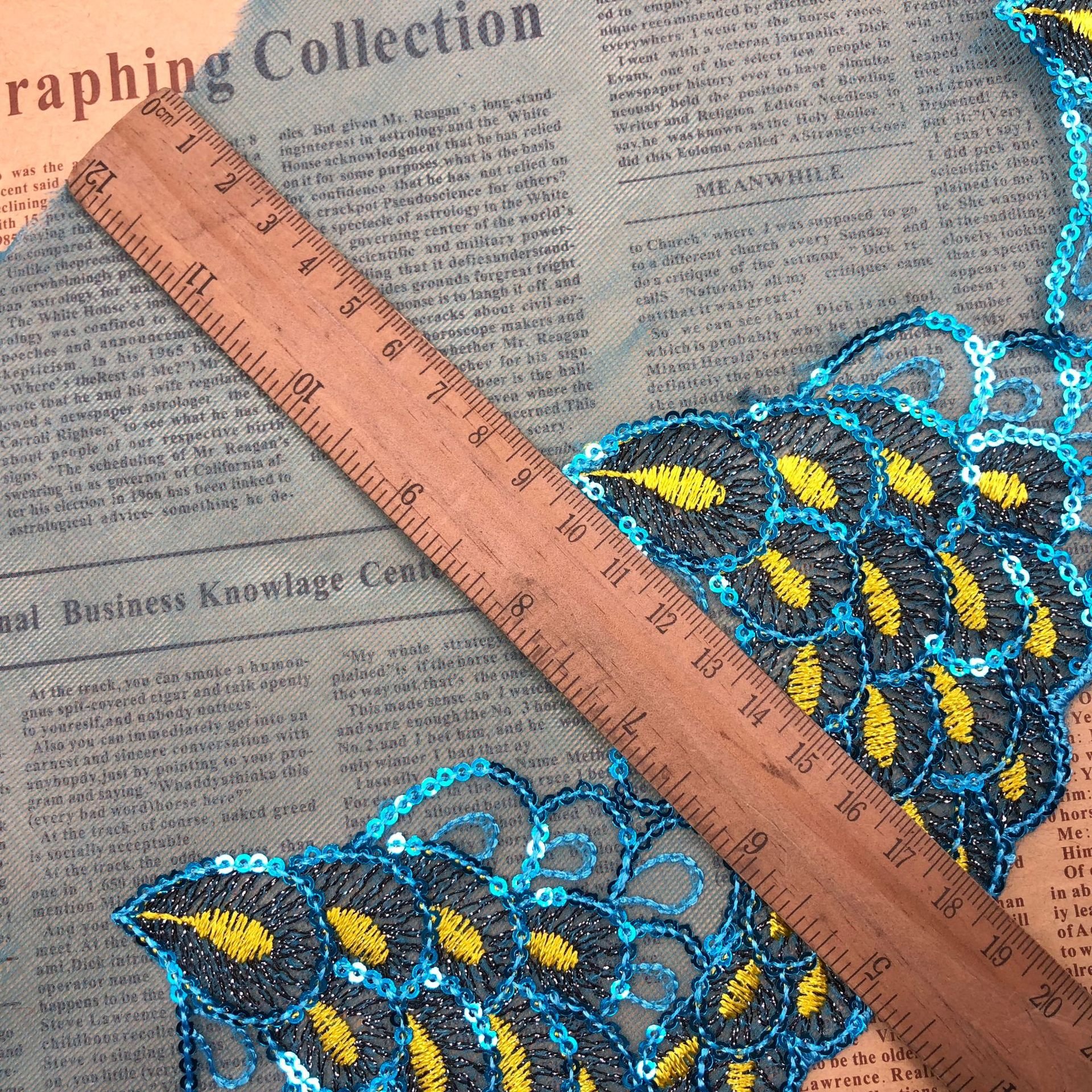 Supply Sequins New Embroidery Lace Water-soluble Lace High-end Car Clothing Accessories trim