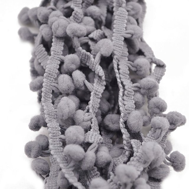 Wholesale 100% Nylon Pom Pom Trim Ball Lace Colorful Mini Pearl Pompom Fringe Ribbon 10mm for Garments Craft Accessories
