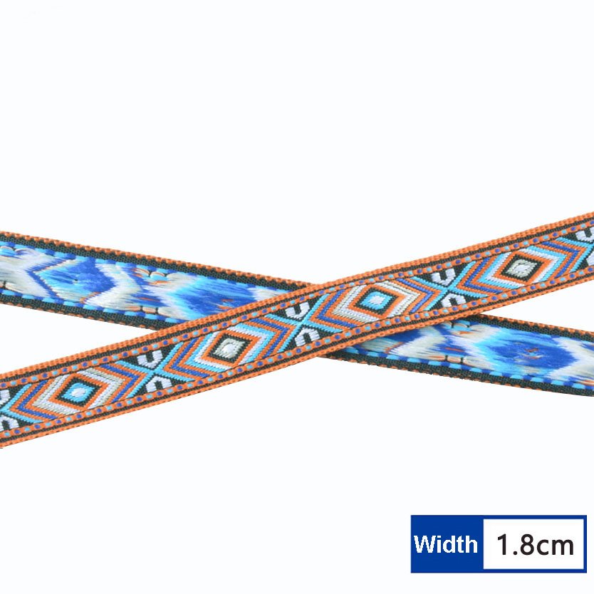 Floral Woven Fabric Bias Tape for Camera Bag Straps Garment Trim Fringe Vintage Embroidered Ribbon