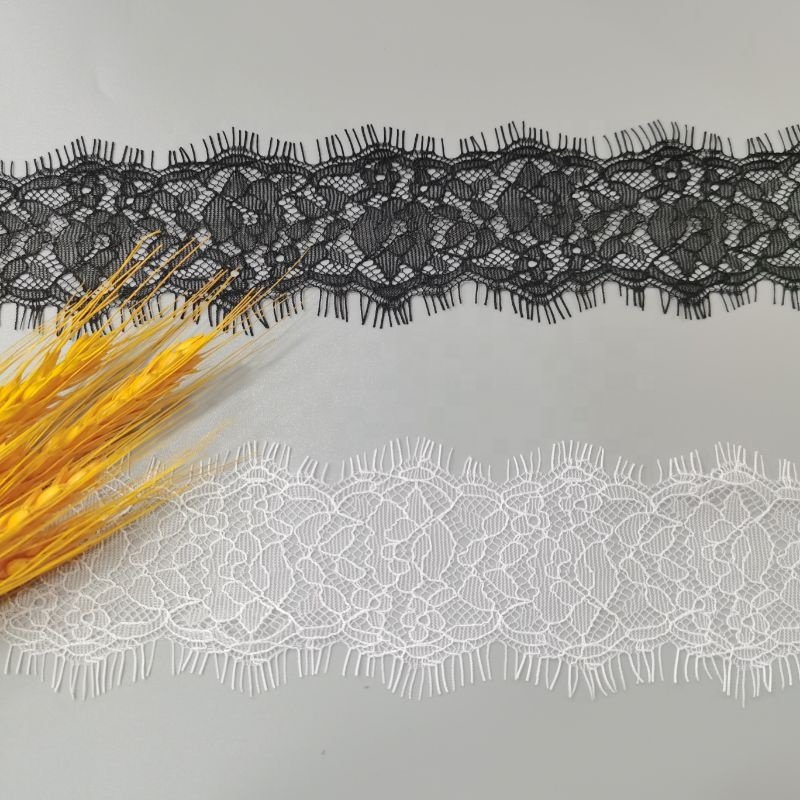 ZJ1332ZeJin Width 6 cm French lace eyelash new lace design high quality nylon eyelash lace for dress pajamas underwear