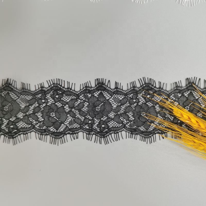 ZJ1332ZeJin Width 6 cm French lace eyelash new lace design high quality nylon eyelash lace for dress pajamas underwear
