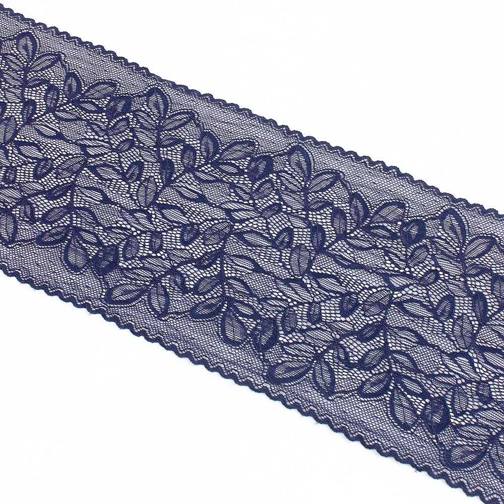 Professional Suppliers Stretch Lace Trim Elastic Lace Fabric for Lingerie Decorative Lace Warp Knitting Customized Flower Tirm