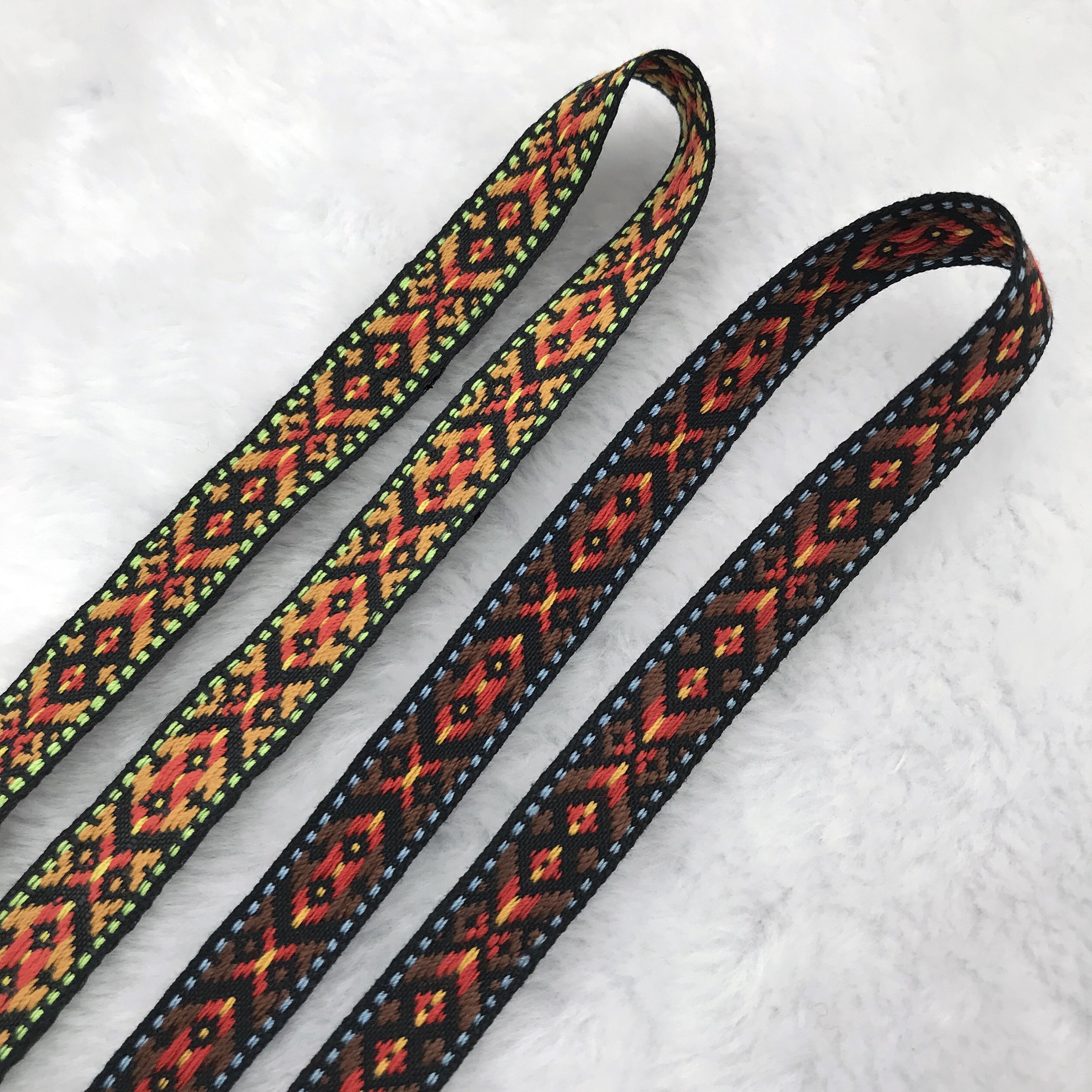 polyester ethnic jacquard ribbon trim for clothing