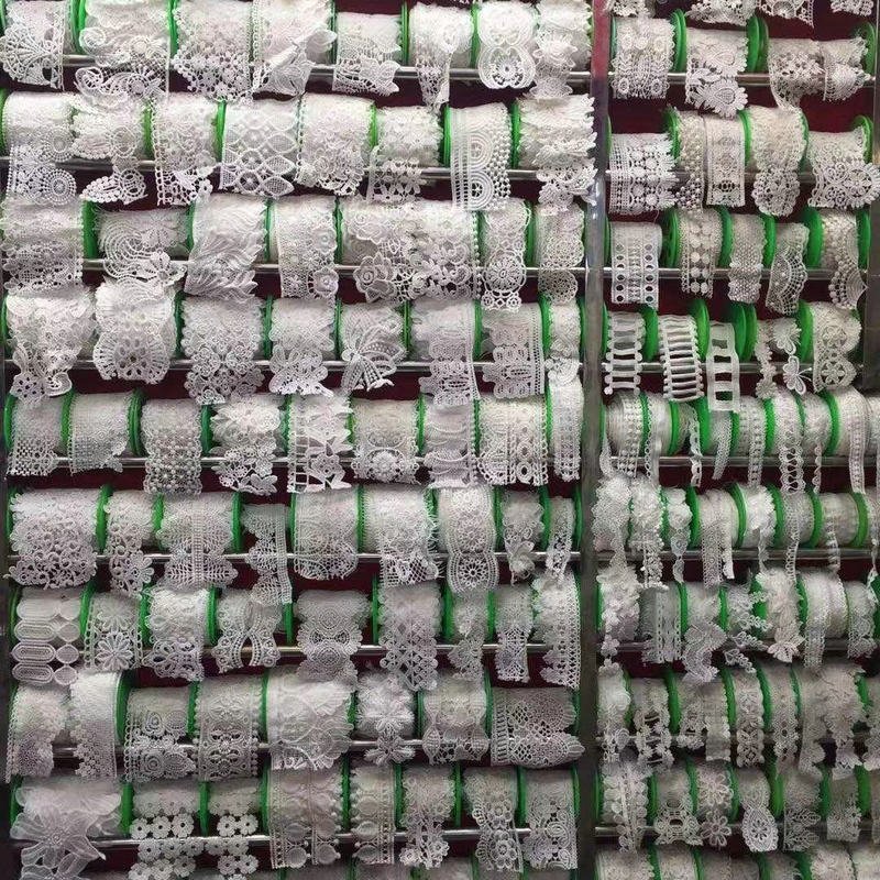wholesale polyester fabric net lace trim embroidery design water soluble polyester lace wholesale