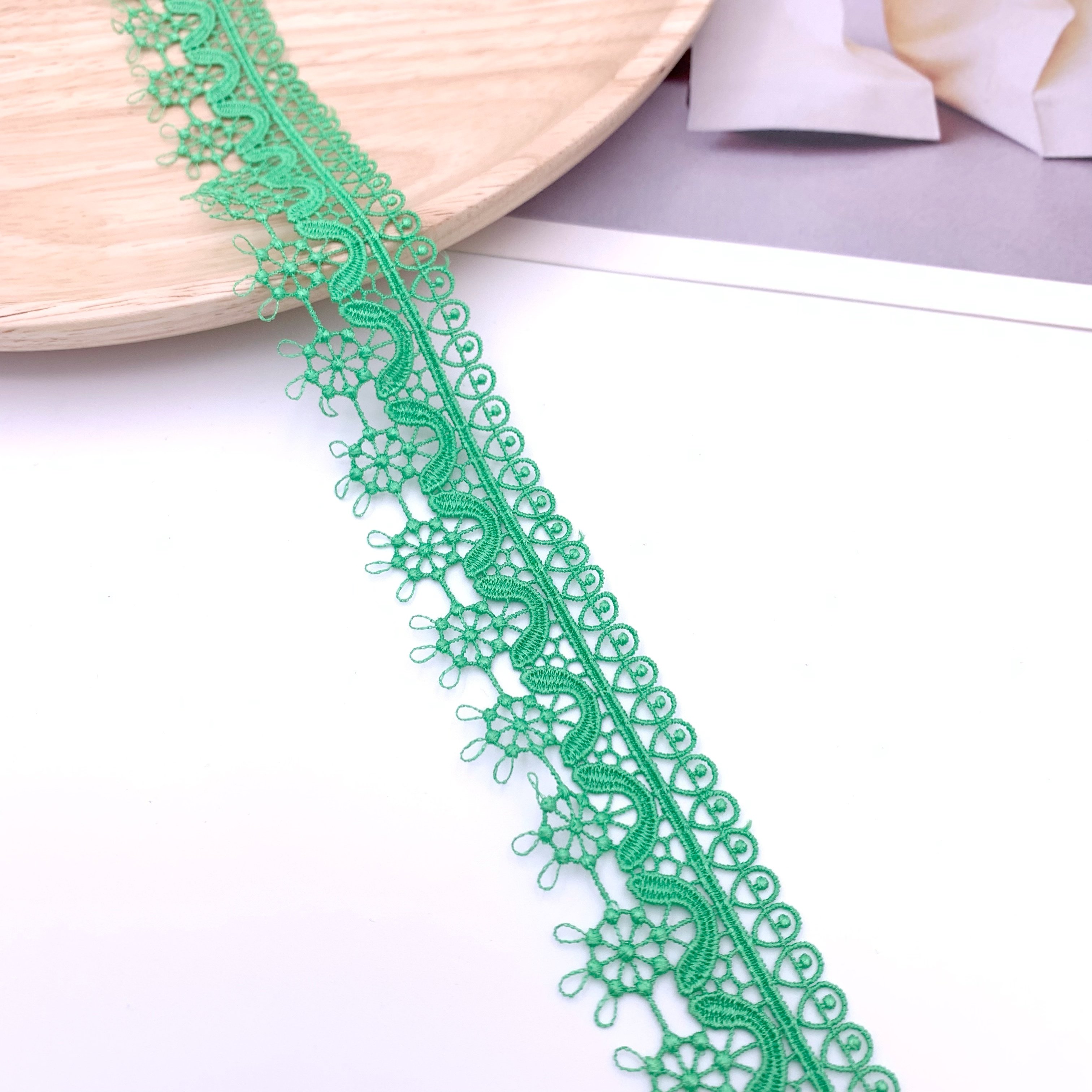 Custom New Design Garments Accessories Polyester Lace Colors Guipure Gpo Vintage Lace Trim
