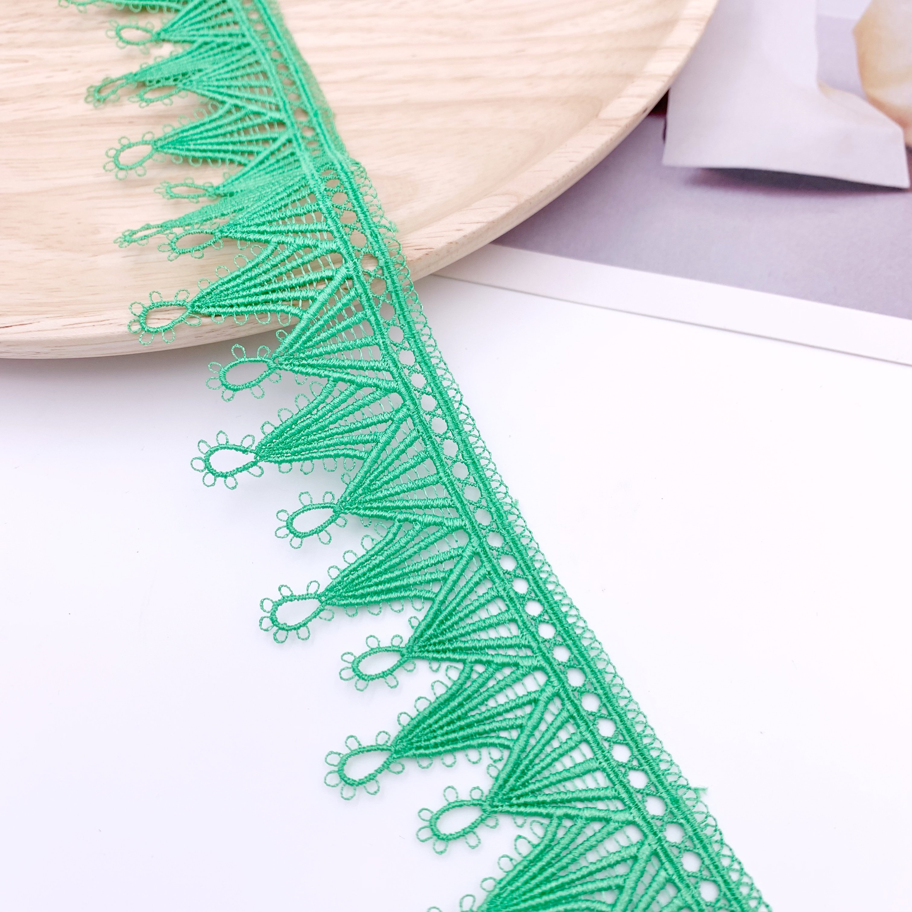 Custom New Design Garments Accessories Polyester Lace Colors Guipure Gpo Vintage Lace Trim
