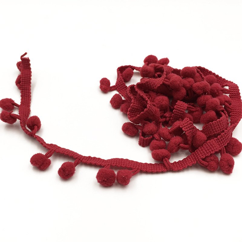 Cheap Colorful ribbon Wedding Pompom Trimming Lace Trim