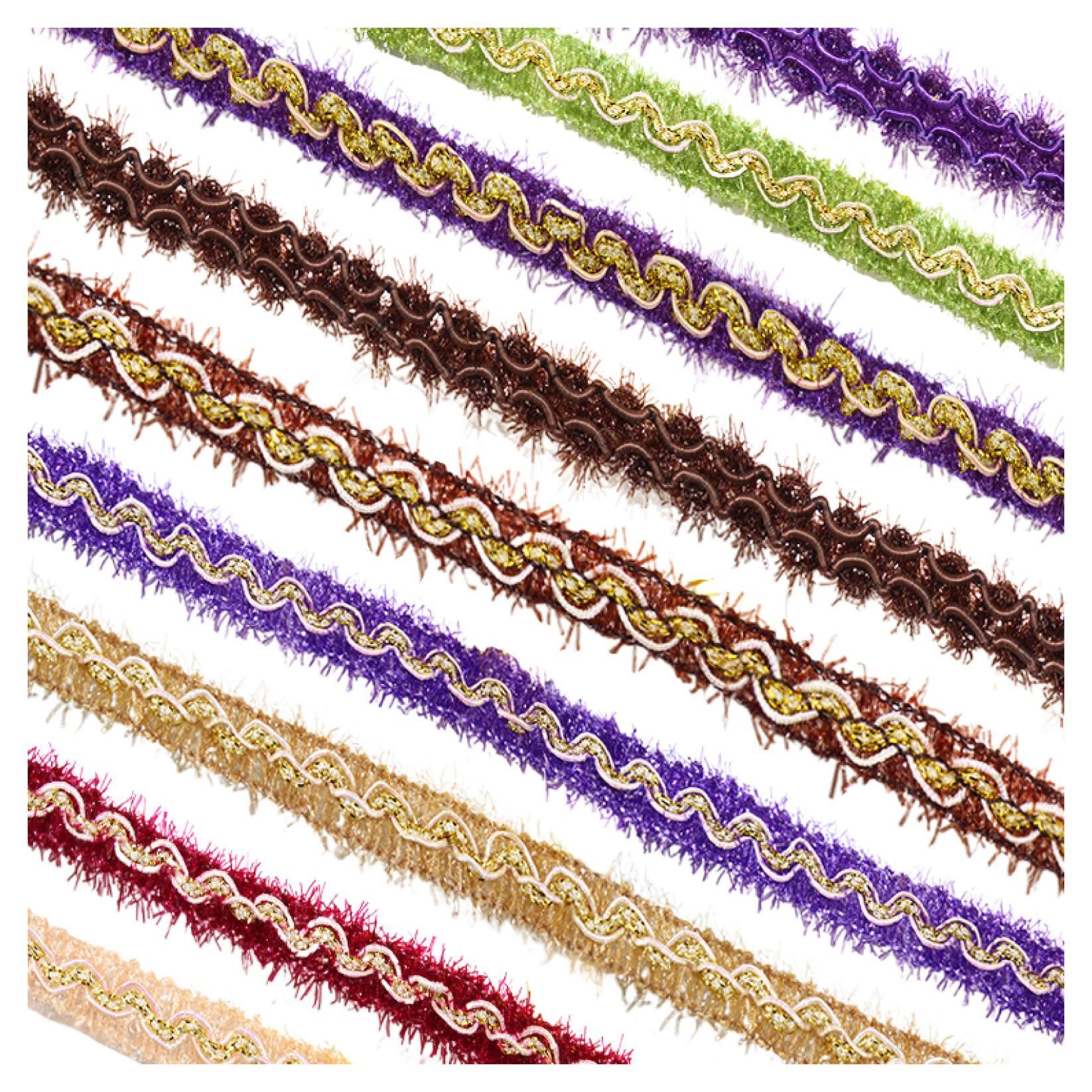 Thread Lace Trim Apparel Handmade Decoration Wedding Celebration Lace Clothing Accessories Gold and Silver Embroidery Fabric