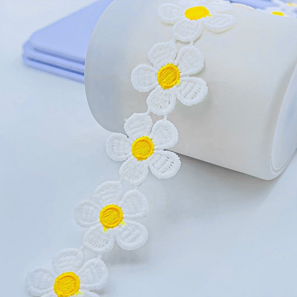 NEW Fashion thin threads design milk silk lace crochet lace trim for clothes embroidered fabric sewing accessories lace trim