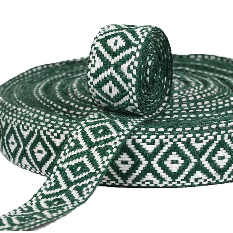 GINYI Factory wholesale cotton belt good quality webbing cotton jacquard shoulder bag shoulder strap trim
