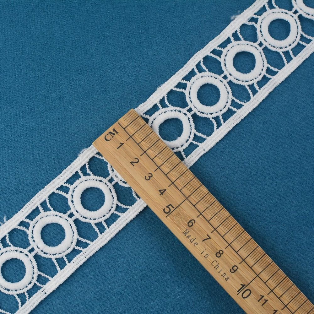Embroidery Polyester Lace Mesh Fabrics Tulle Embroidered Lace Trim Border Lace Fabric For Women Spot Sale