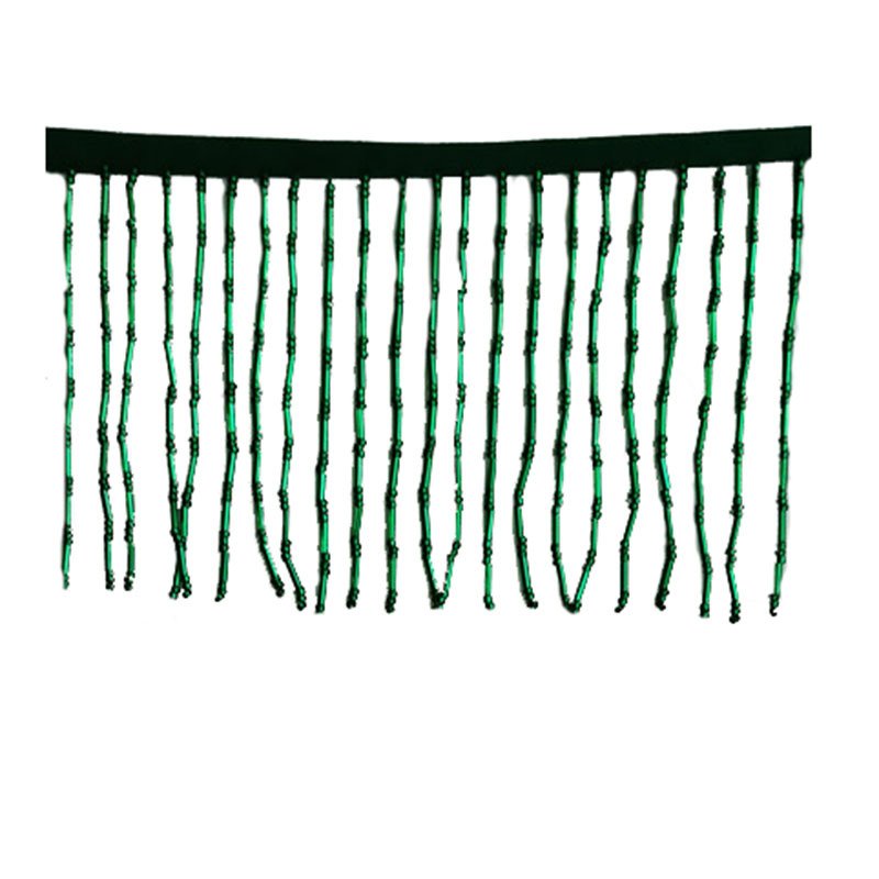 9CM bead lace green lined whisker lace bamboo hat dance skirt curtain hanging bead lace trim