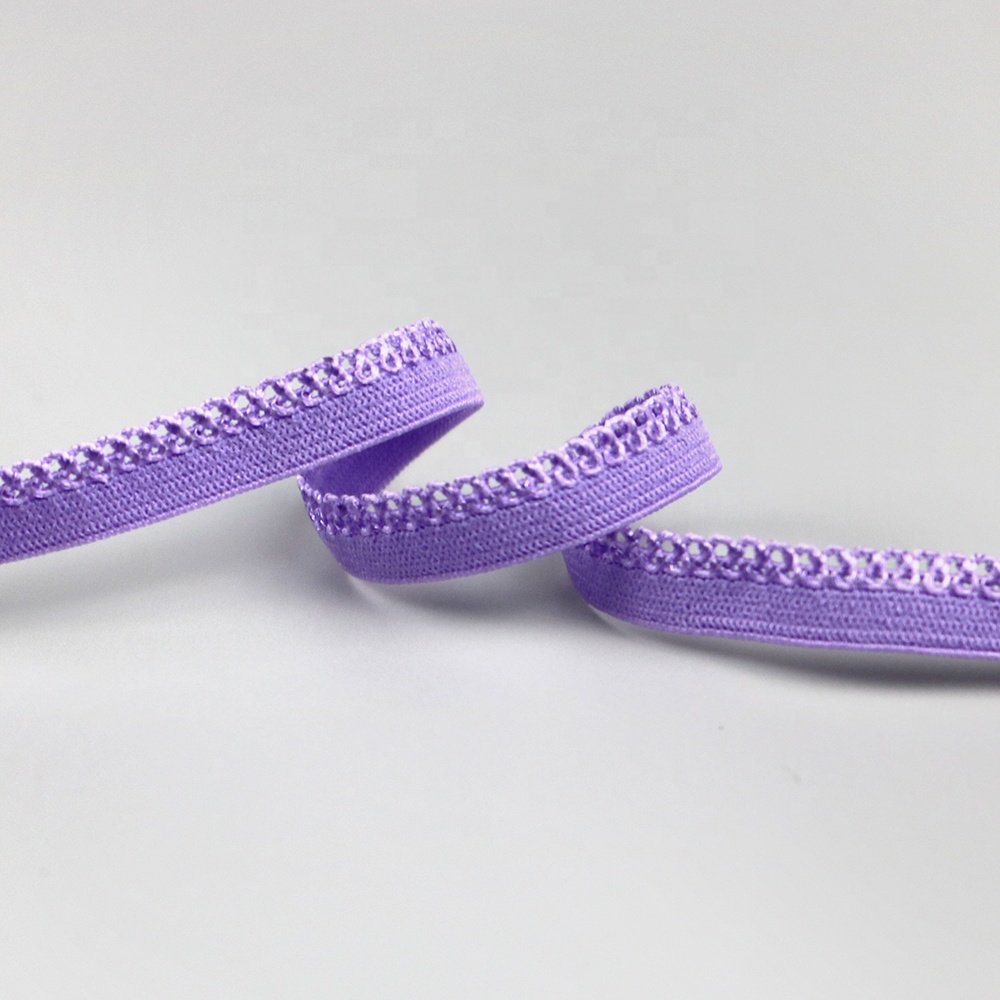 Wholesale High Quality Nylon Shiny Lace Elastic Band Lace-trimmed Webbing For Various Colors Underwear