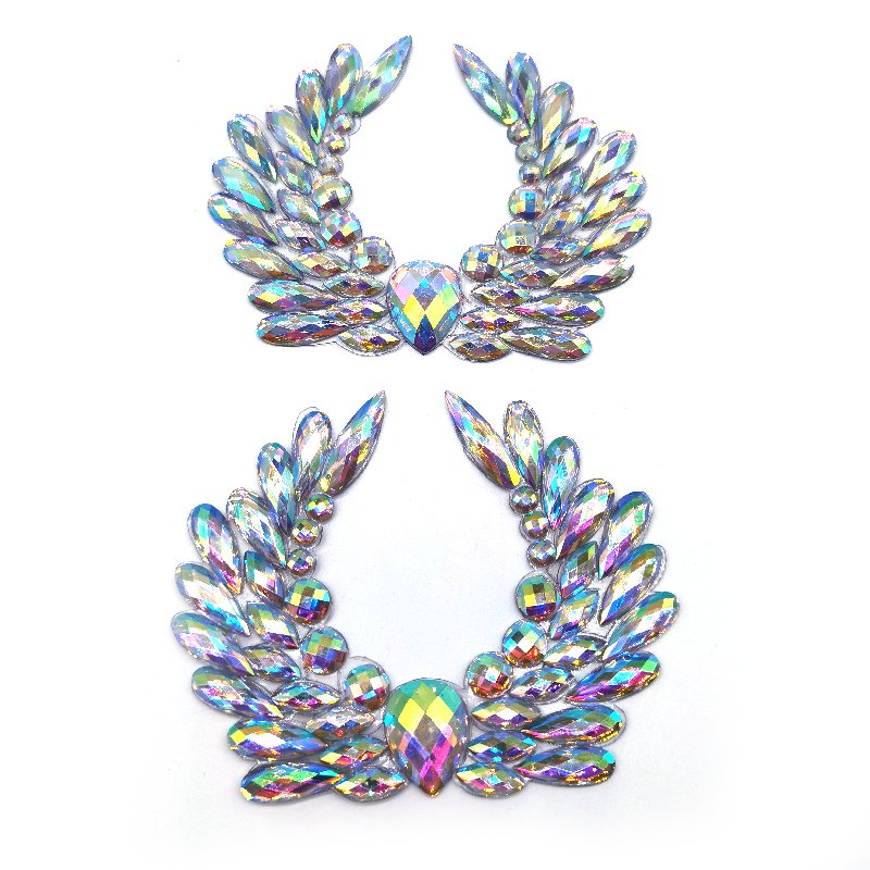 Crystal rhinestone shoe laces trim patch applique hot fix bling rhinestones designs appliques trim