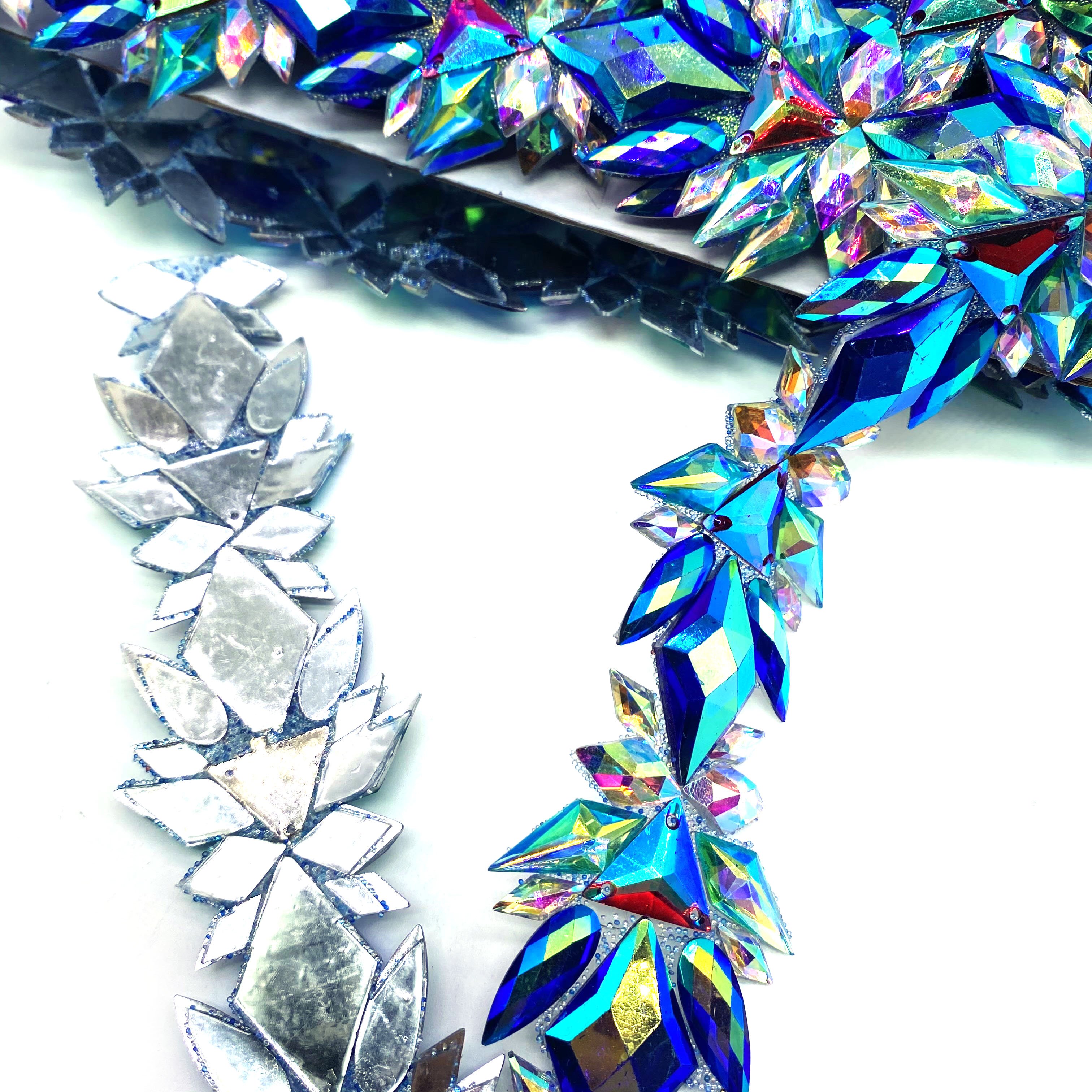 2024 carnival costume accessories hotfix resin appliques rhinestone trimming china patch for dress garment decoration