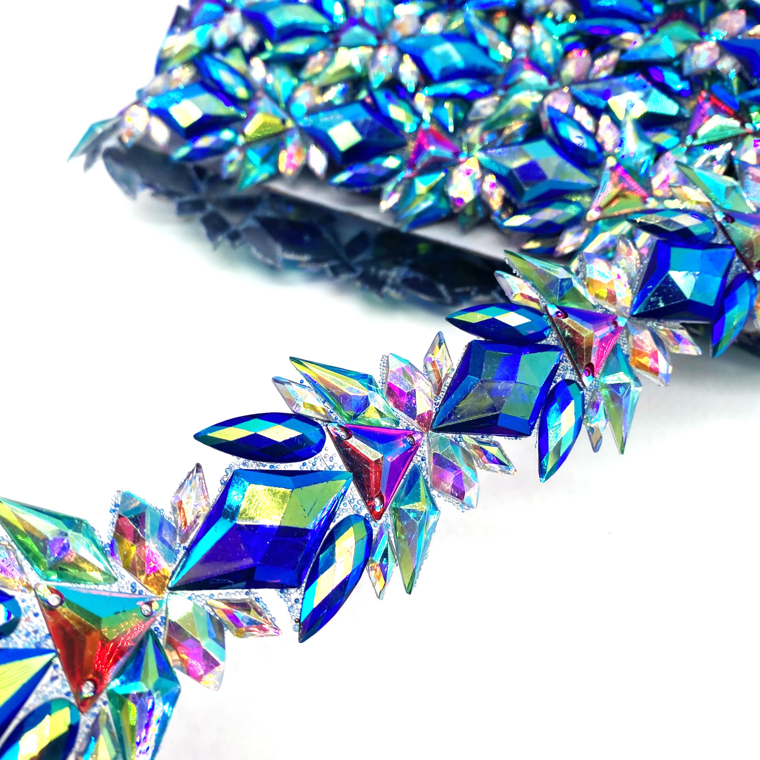2024 carnival costume accessories hotfix resin appliques rhinestone trimming china patch for dress garment decoration
