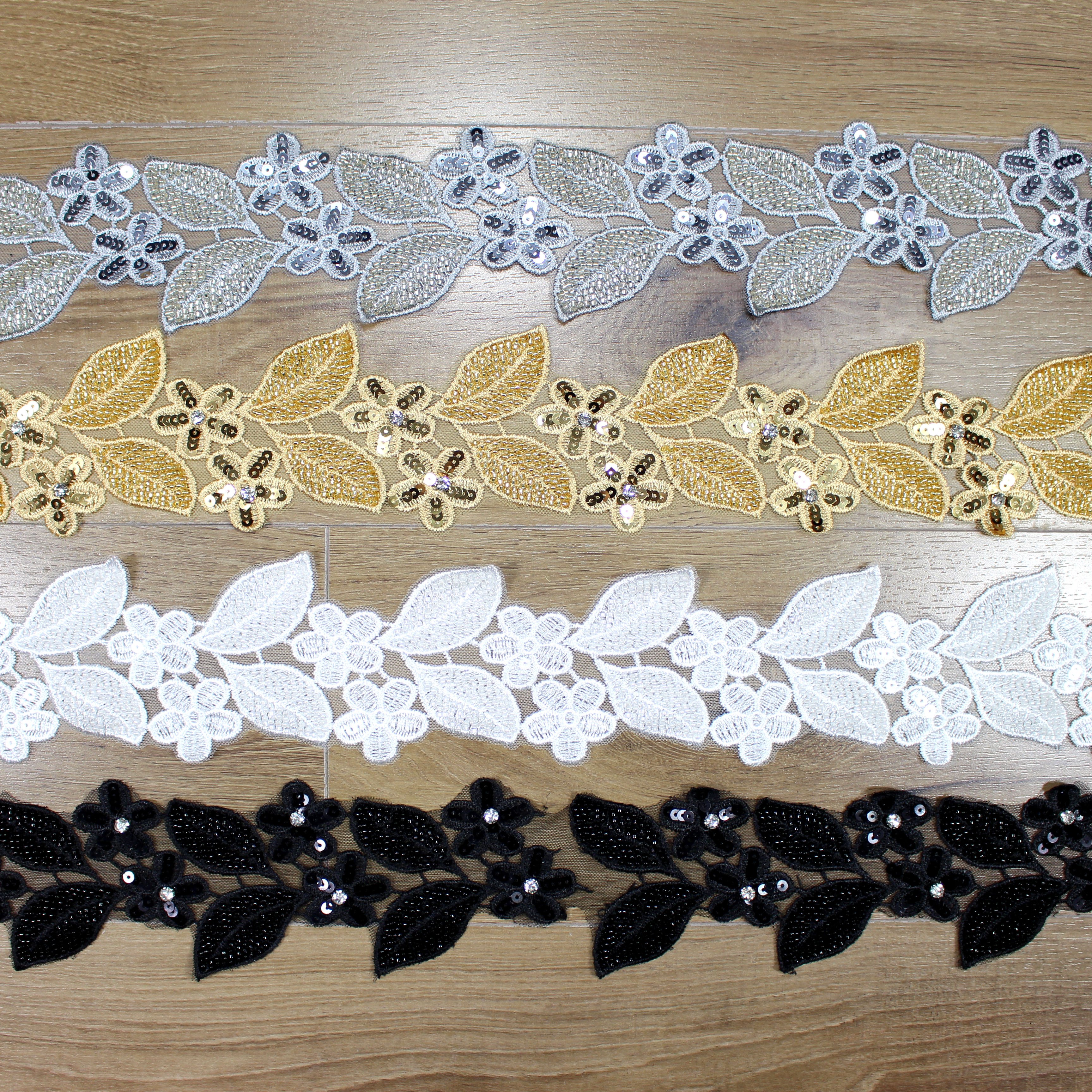 Hand-sewn beads lace handmade clothing accessories lace trim handmade beaded decorative accessories materials