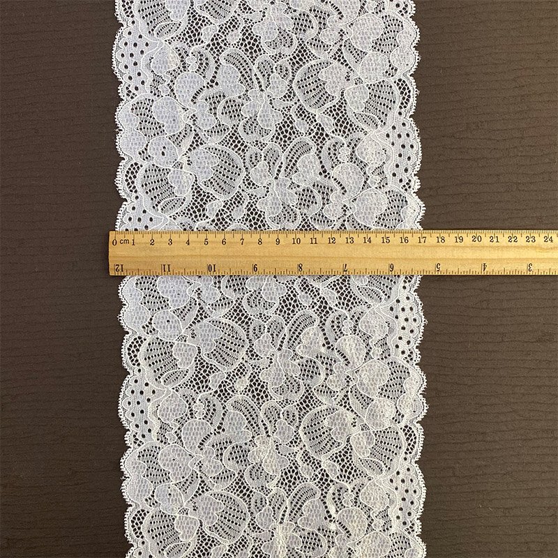 Bridal Wedding Dress Lace Fabric Supplier French Lace Narrow Wide 18 Cm Floral Lace Ribbon Trim