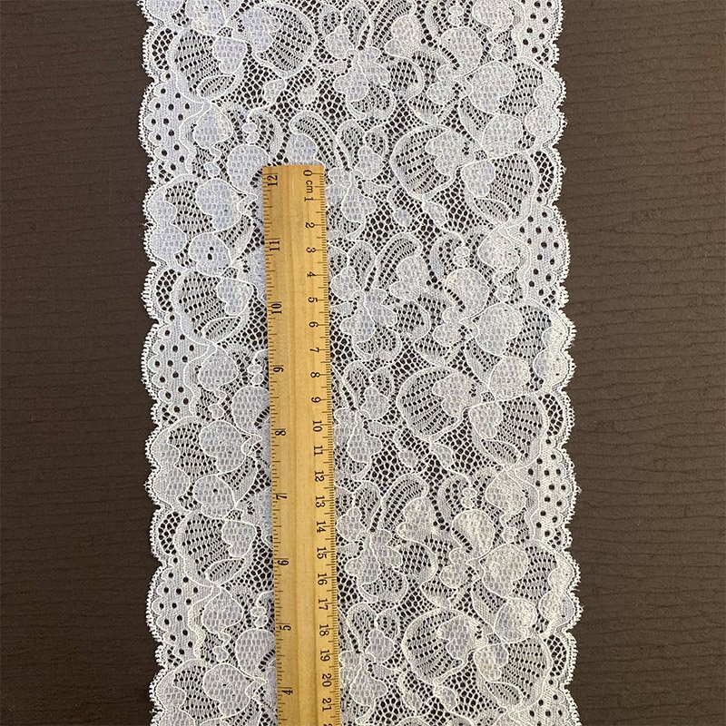 Bridal Wedding Dress Lace Fabric Supplier French Lace Narrow Wide 18 Cm Floral Lace Ribbon Trim