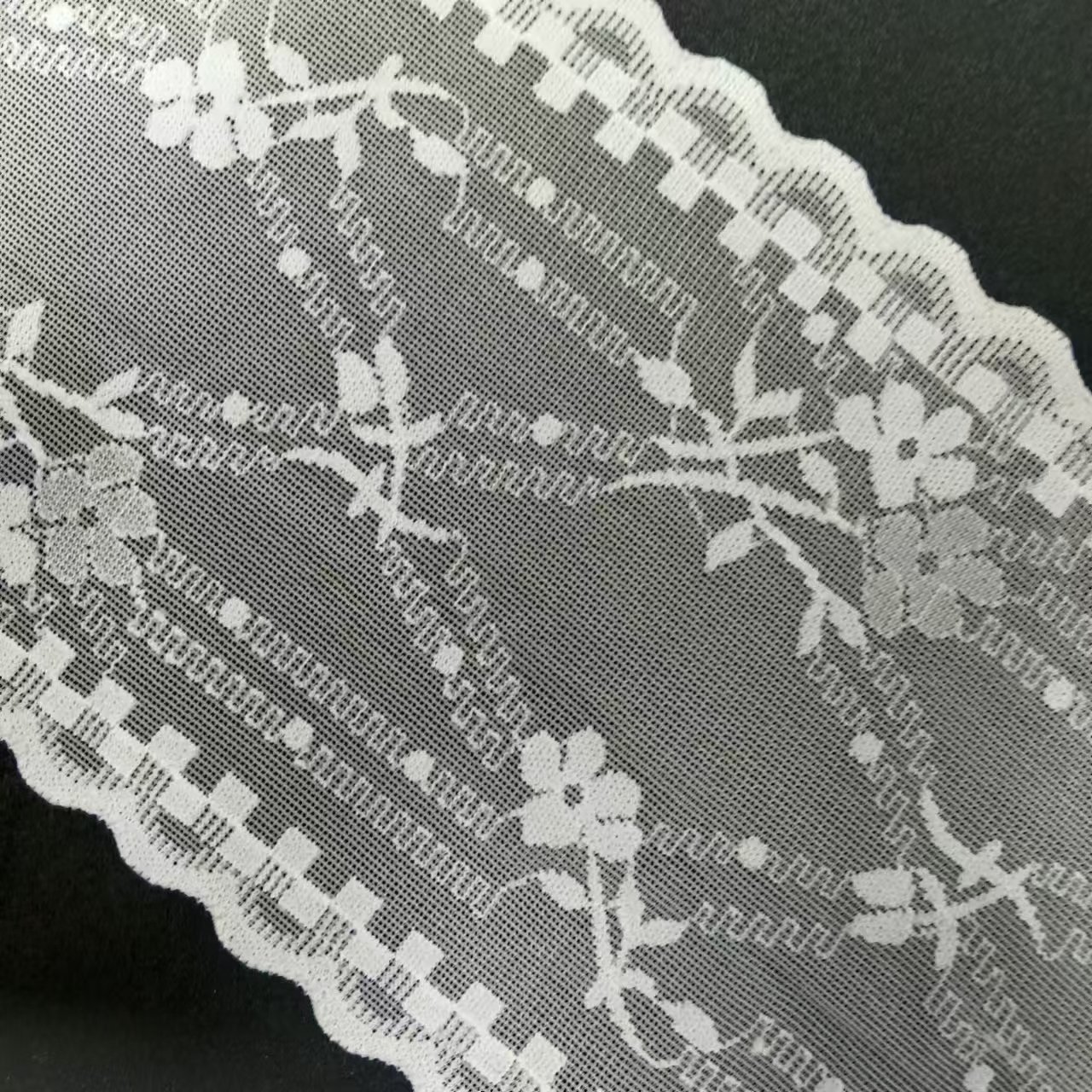 9.5 CM Custom Voile Nylon Spandex Tulle Lace Trim Fabric Elastic Ribbon Flowers Women's Elegant Bra Underwear Decoration