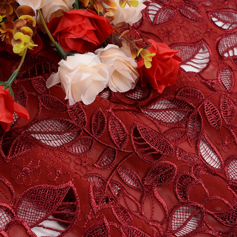 2023 High Quality French Dentelle Lace Custom Embroidered Lace Trim White Milk Silk Guipure Lace Fabric Trim