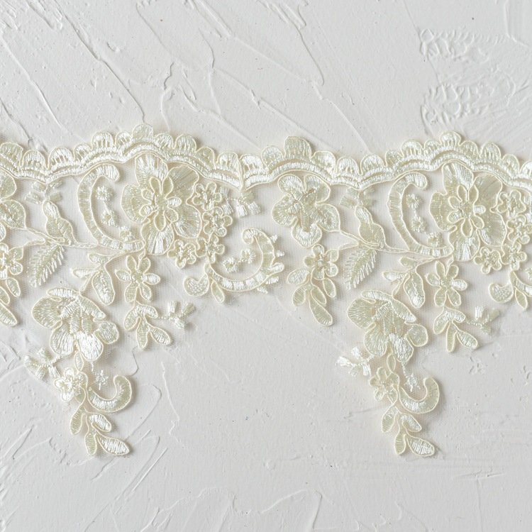 Colorful width 16 cm White Water Soluble Lace Trimming Guipure polyester corded Lace Trim for dress curtain