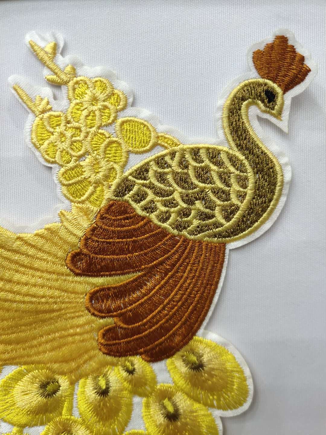 Chinese folk style phoenix Extra large patch Ironing Custom Bird Patch Embroidery For Appliques Trimmings