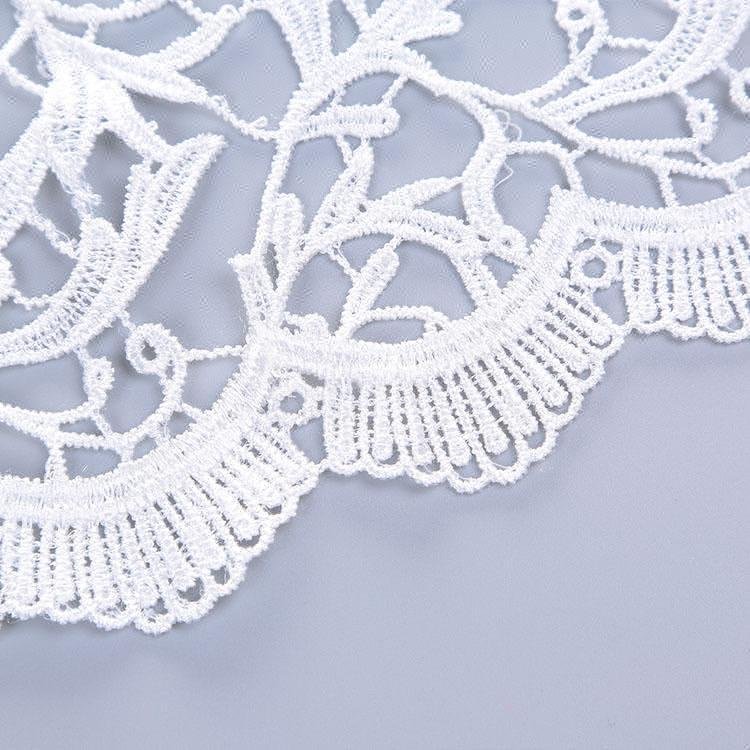 China manufacturer embroidered net chantilly lace fabric polyester stretch lace trim