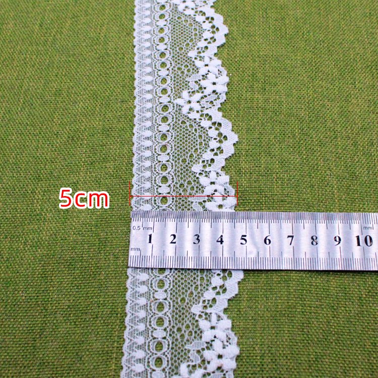 Elegant 5cm Wide Wavy Edge Tulle Netting Lace Trim Light Thread Design Sustainable Frenth Elastic Lace for Dresses