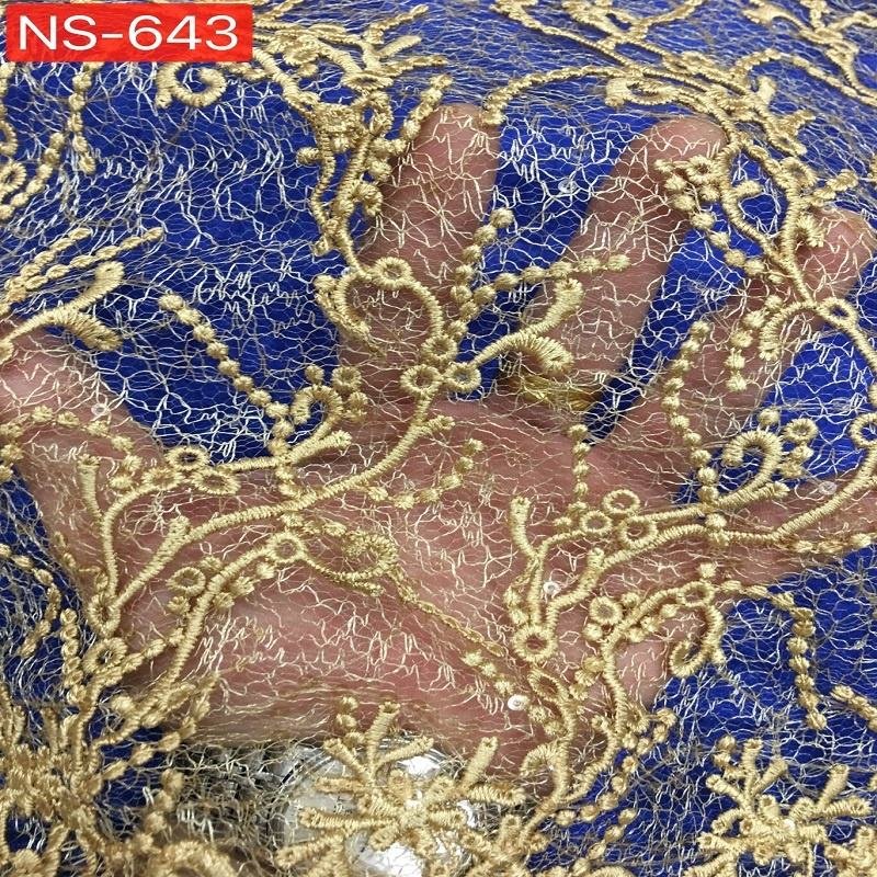 Hot Design Fancy Wedding Bridal 3D Lace Decoration Trim Wedding Dress Embroidery Lace Fabric