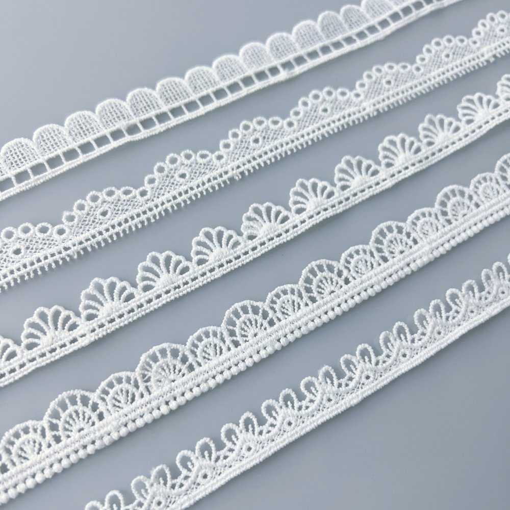 Factory Supply Embroidery Milk Silk Lace Trim Fabric Ribbon Handmade Diy Clothing Accessories Sewing Fabric Trimmings
