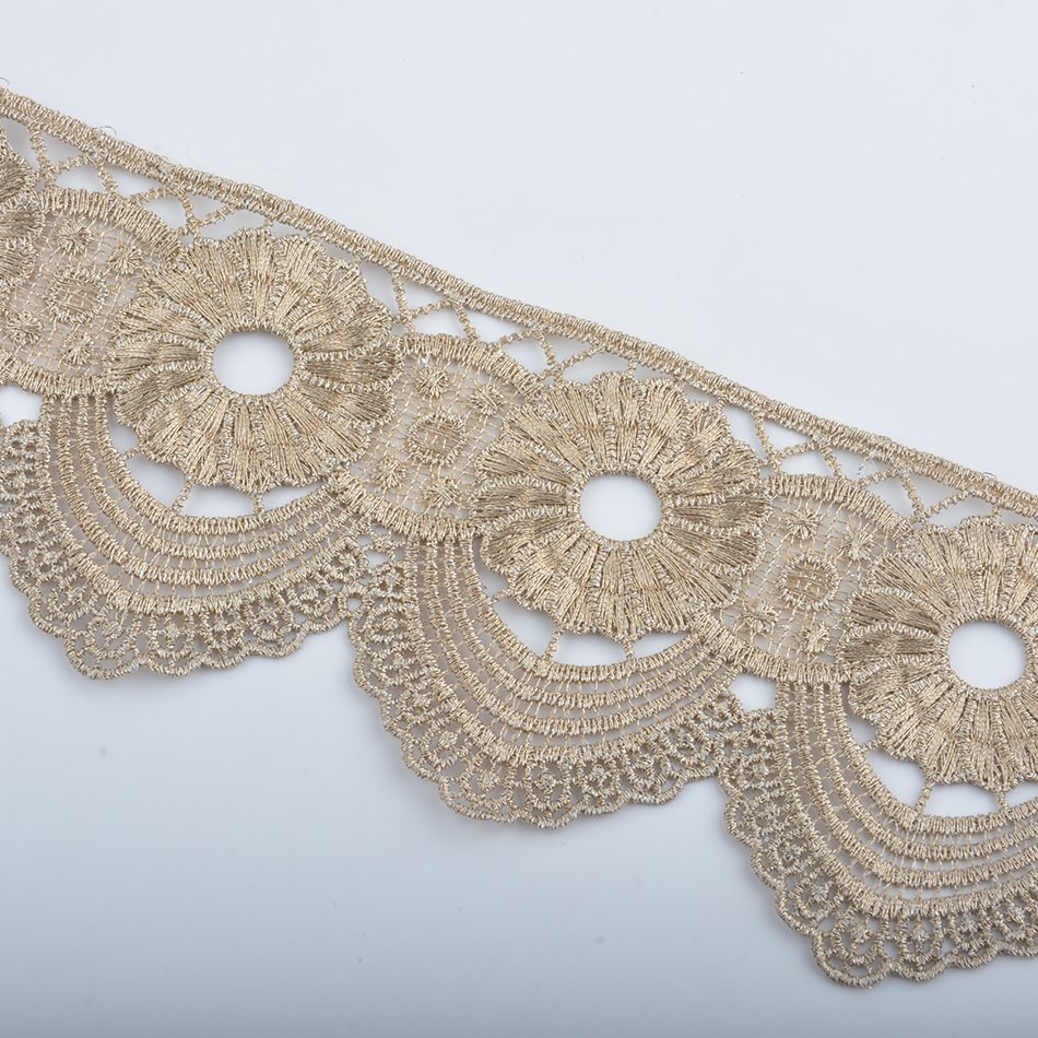 Factory direct 100%Polyester colors Trimming lace black+gold Embroidery border lace trim garment