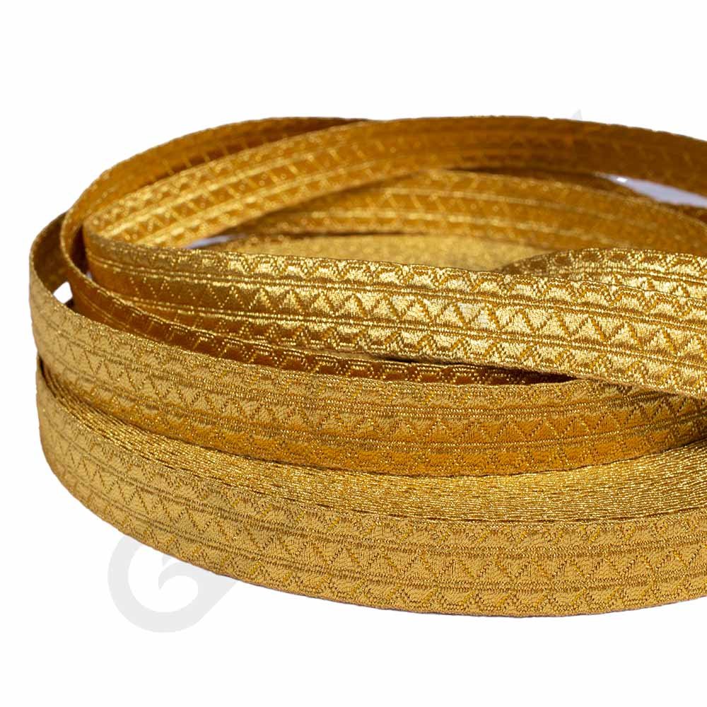 OEM Vestment Gold Metallic Braid Lace Ribbon Wholesale Oak Leaf Ash Wood Leaf Pattern Metallic Braid in Mylar Lurex Gimp Trim